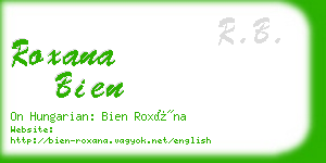 roxana bien business card